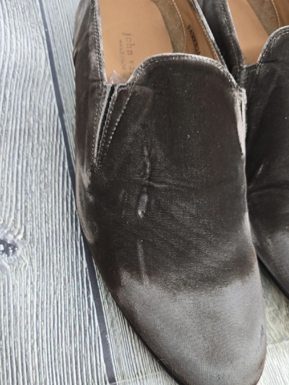 John Varvatos New Venice Distressed Velvet Loafers